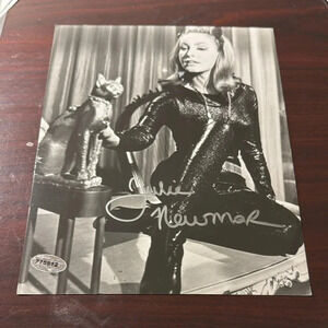 Autographed Julie Newmar Black and White Photo